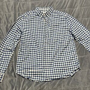 Old Navy Navy and White Plaid Men's Shirt